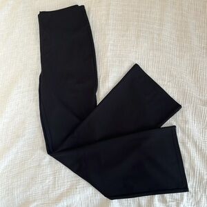 Halara high waisted flare knit work pants with back pockets and fake zipper Lrg